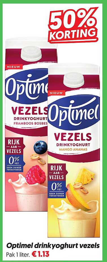 Optimel drinkyoghurt vezels