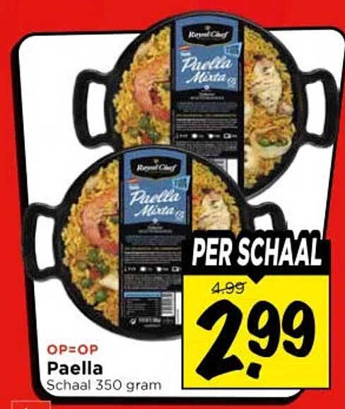 Paella Schaal 350 gram PER SCHAAL