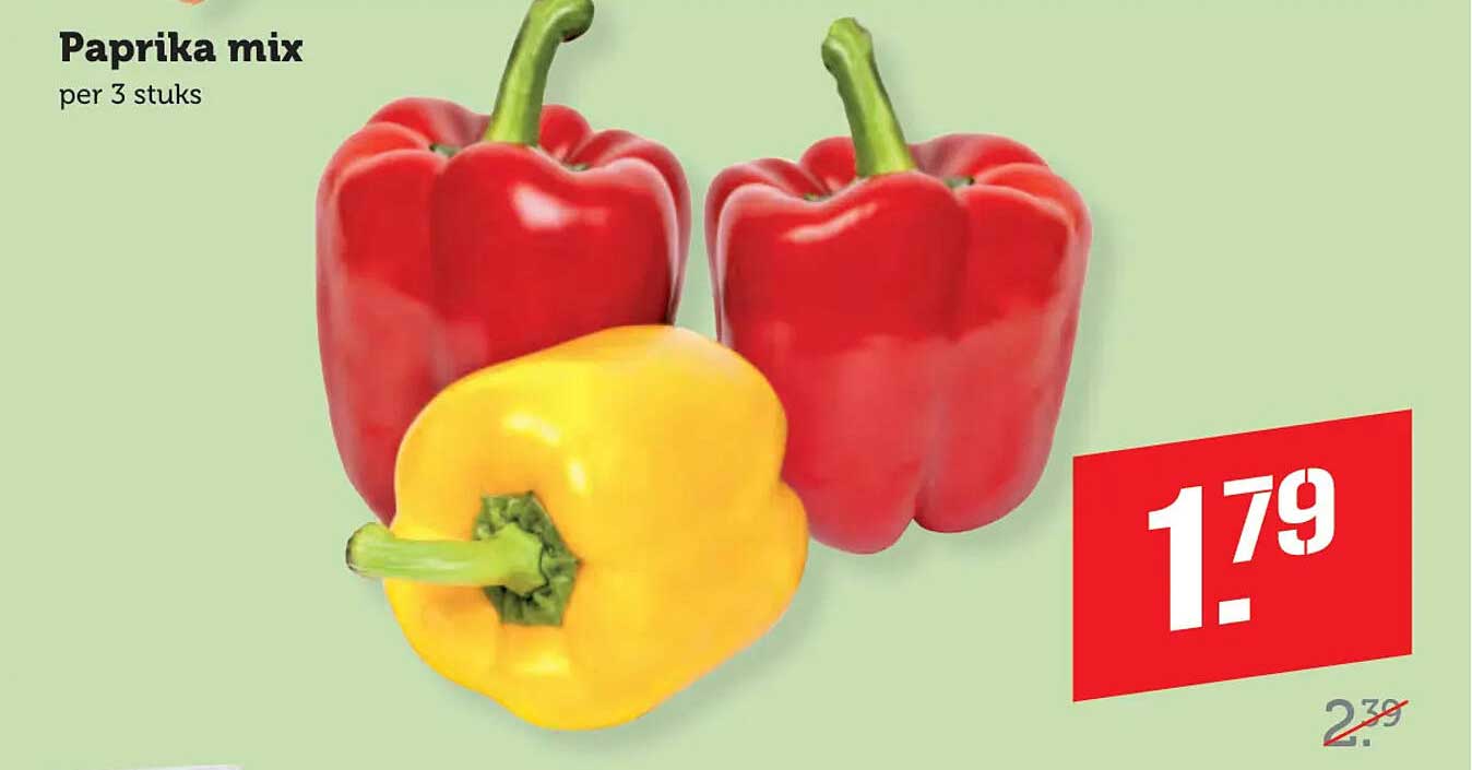 Paprika mix per 3 stuks