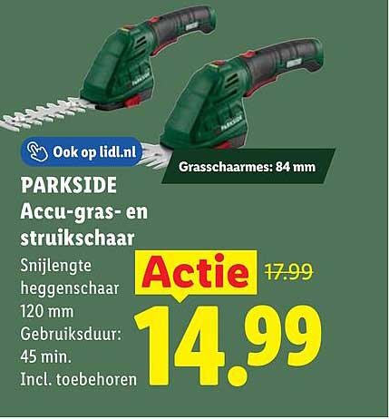 PARKSIDE Accu-gras- en struikschaar