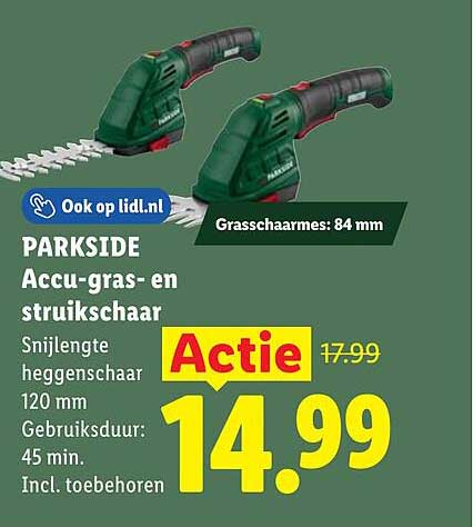 PARKSIDE Accu-gras- en struikschaar