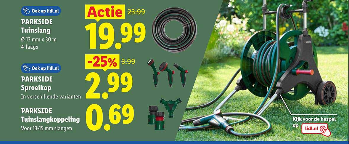 PARKSIDE Tuinslang Ø 13 mm x 30 m 4-laags Actie