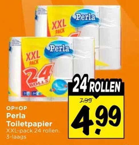 Perla Toiletpapier XXL-pack 24 rollen, 3-laags 24 rollen