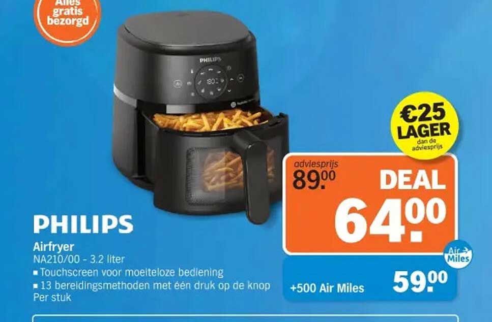 PHILIPS Airfryer NA210/00 - 3.2 liter