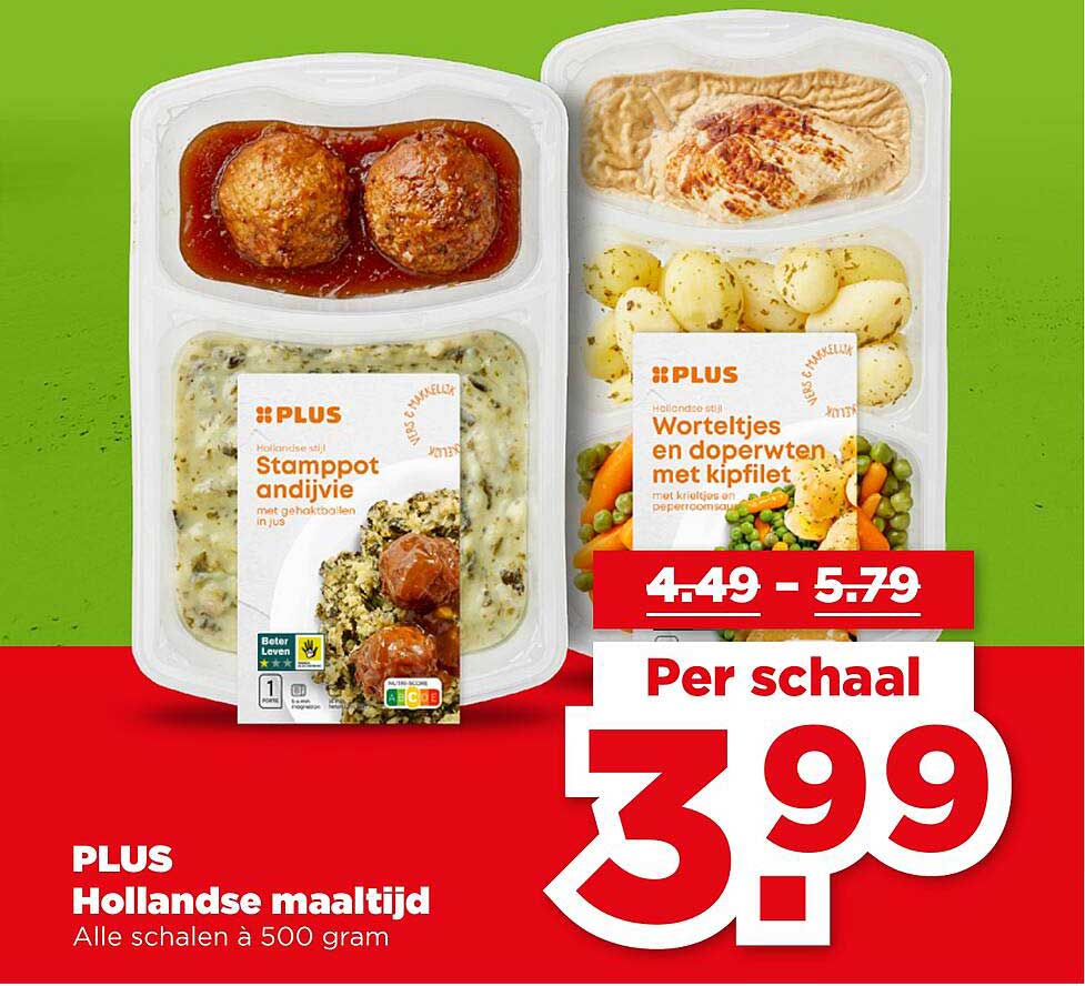 PLUS Hollandse maaltijd Alle schalen à 500 gram