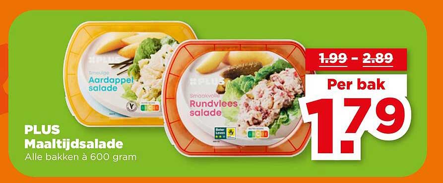 PLUS Maaltijdsalade Alle bakken à 600 gram