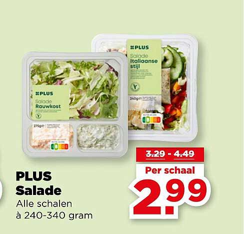 PLUS Salade Alle schalen à 240-340 gram