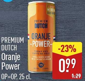 Premium Dutch Oranje Power OP=OP. 25 cl. -23%