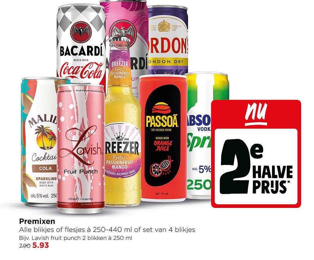 Premixen 2e halve prijs
