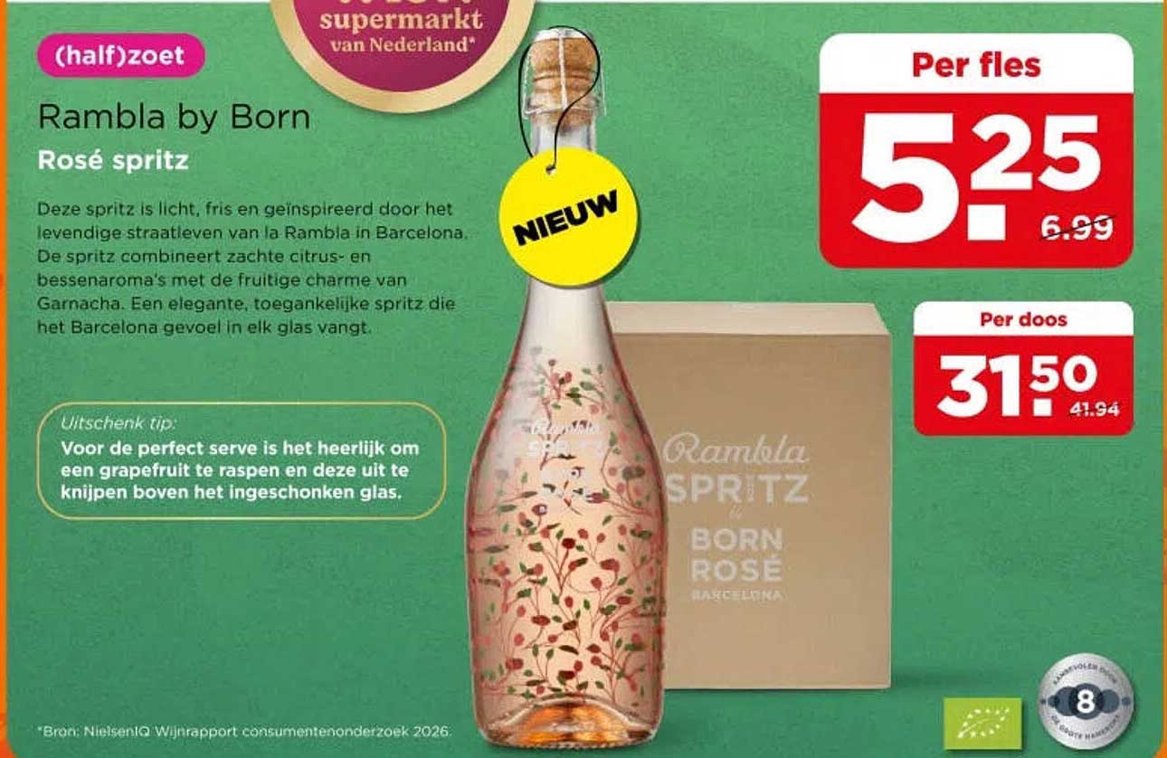 Rambla by Born Rosé spritz (half)zoet