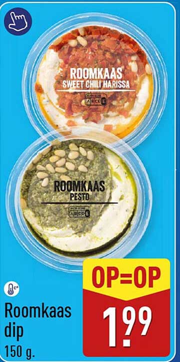 Roomkaas dip 150 g. OP=OP