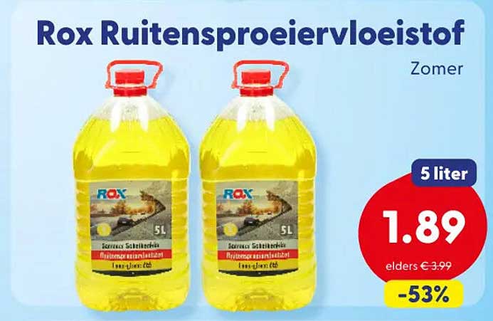 Rox Ruitensproeiervloeistof Zomer 5 liter