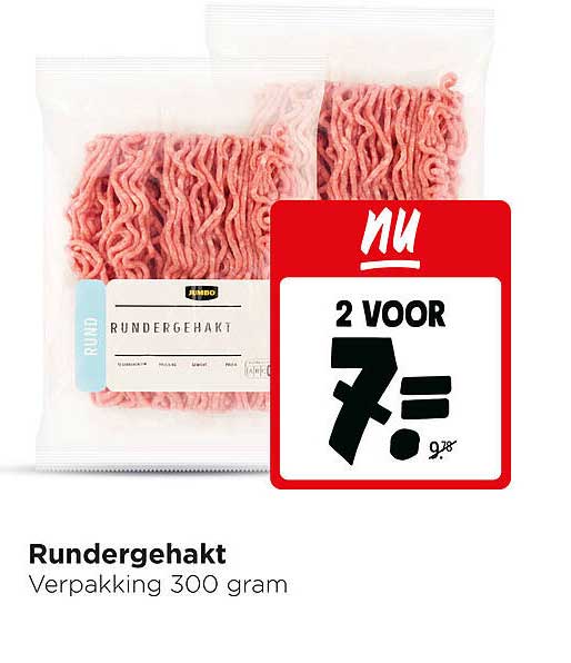 Rundergehakt 2 voor 7.