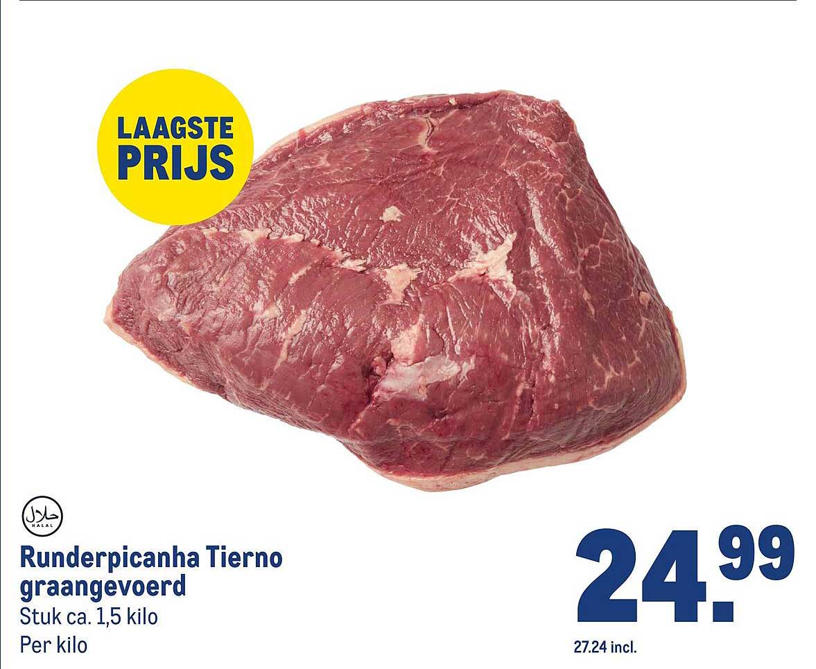 Runderpicanha Tierno graangevoerd