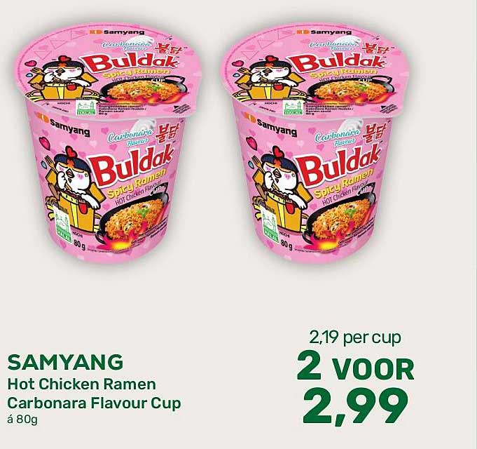 SAMYANG Hot Chicken Ramen Carbonara Flavour Cup á 80g