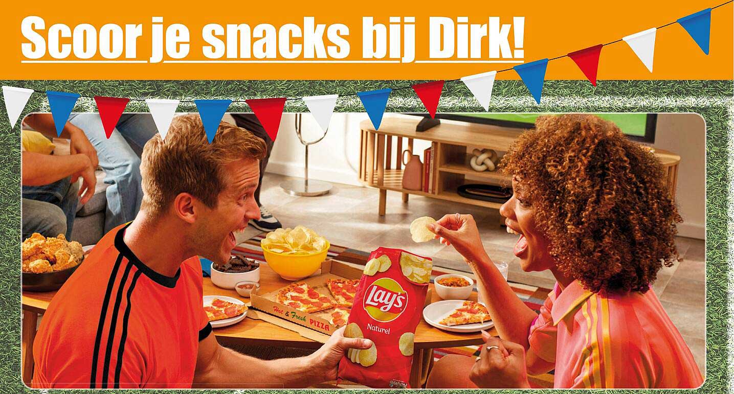 Scoor je snacks bij Dirk!