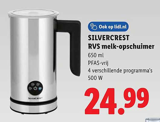 SILVERCREST RVS melk-opschuimer