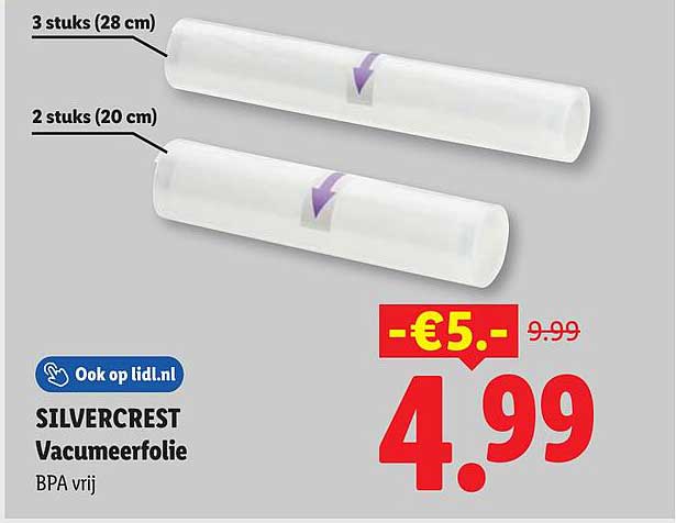 SilverCrest Vacuümfolie BPA vrij