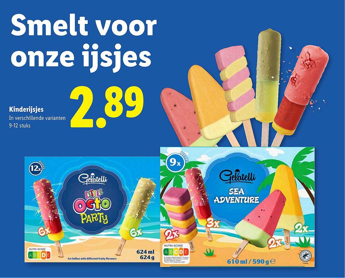 Smelt voor onze ijsjes Kinderijsjes in verschillende varianten 9-12 stuks