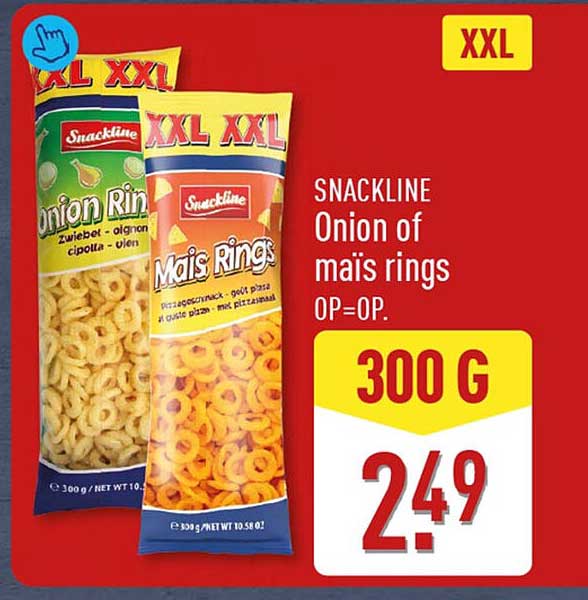 SNACKLINE Onion of maïs rings OP=OP XXL