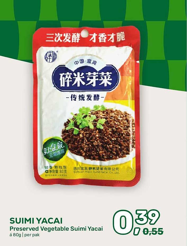 SUIMI YACAI Preserved Vegetable Suimi Yacai á 80g | per pak