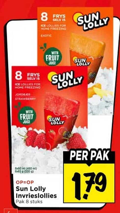 Sun Lolly Invrieslollies Pak 8 stuks