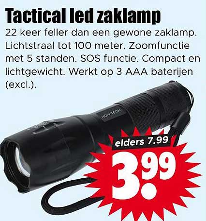 Tactical led zaklamp
