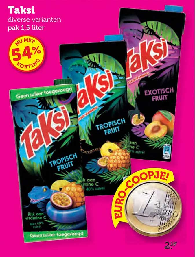 Taksi diverse varianten pak 1,5 liter