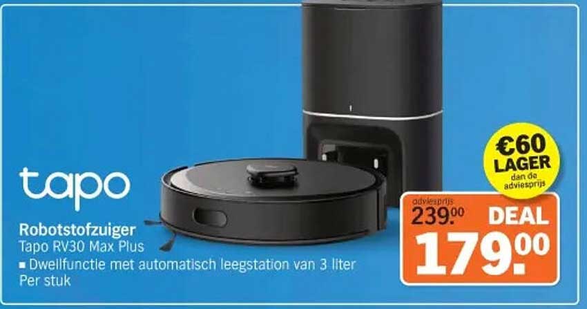 Tapo Robotstofzuiger Tapo RV30 Max Plus