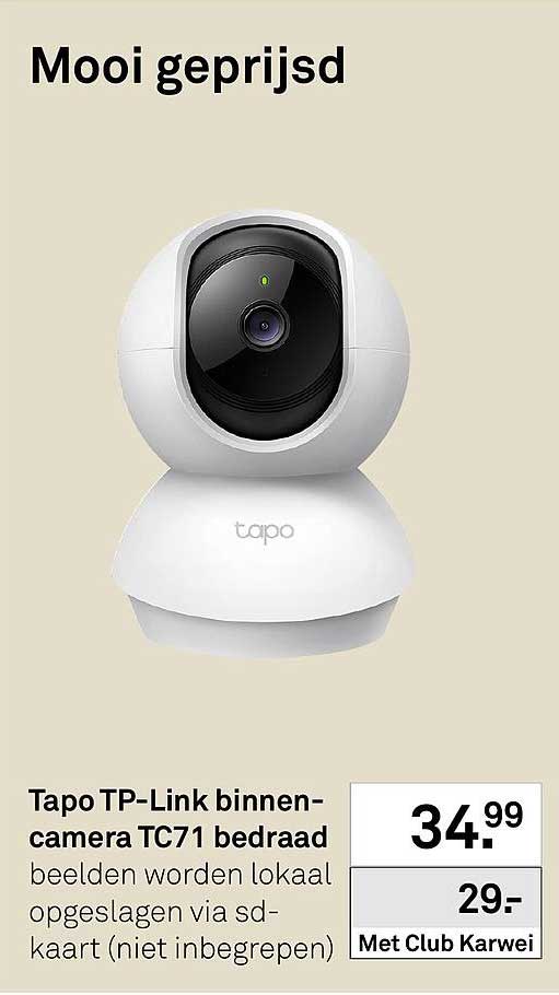 Tapo TP-Link binnen-camera TC71 bedraad
