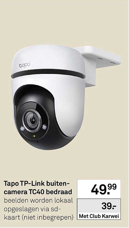 Tapo TP-Link buiten-camera TC40 bedraad