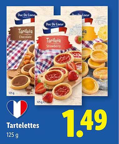Tartelettes 125 g