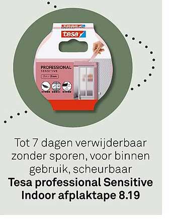 Tesa professional Sensitive Indoor afplaktape 8.19