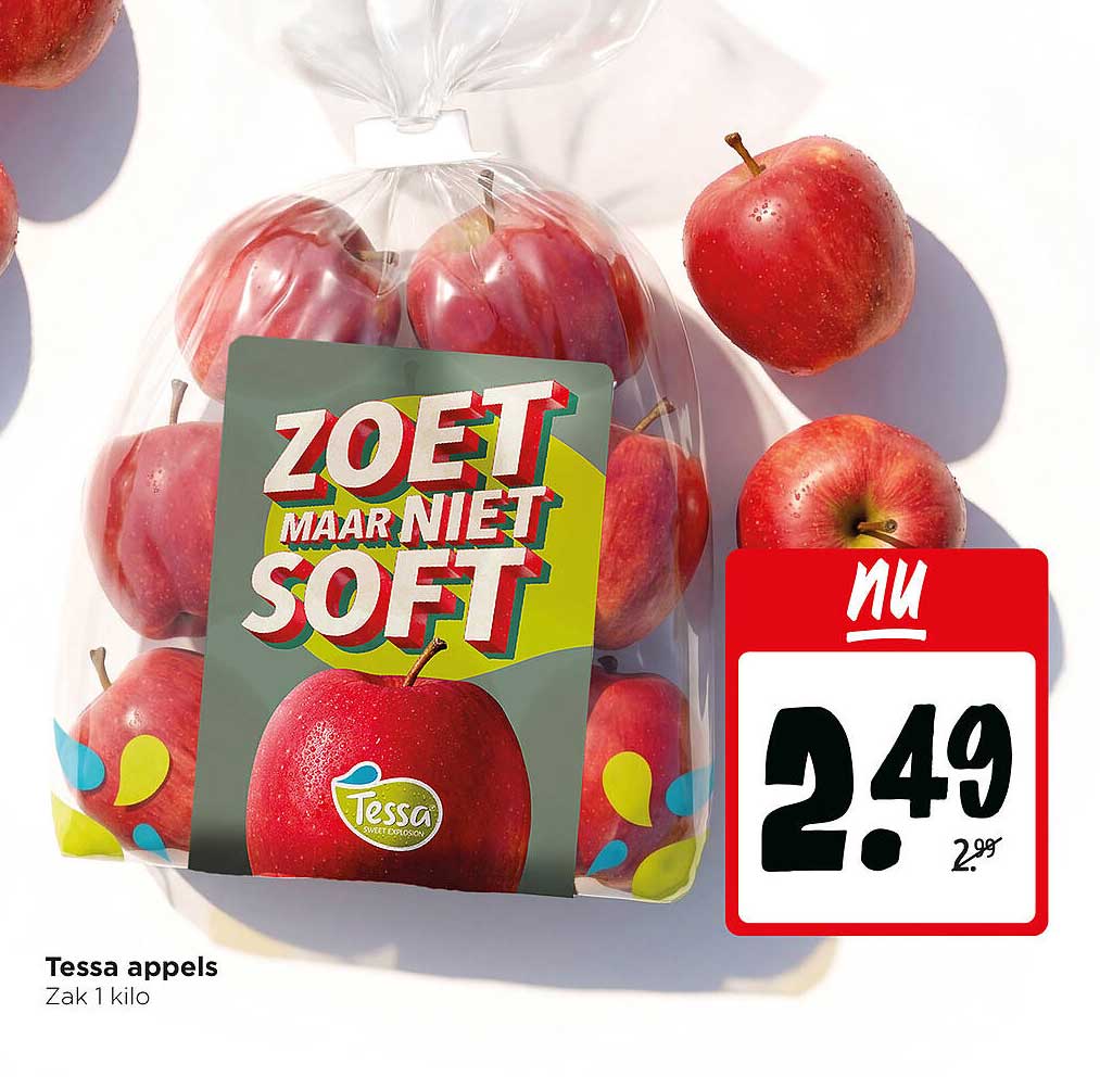 Tessa appels Zak 1 kilo