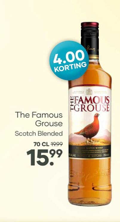 The Famous Grouse Scotch Blended 70 cl 4.00 korting