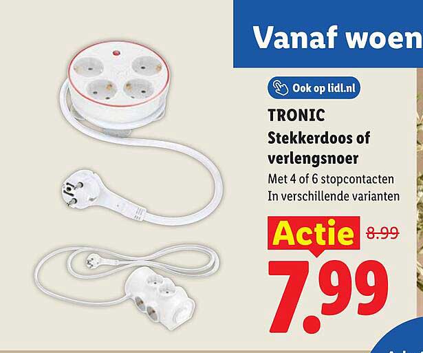 TRONIC Stekkerdoos of verlengsnoer Actie
