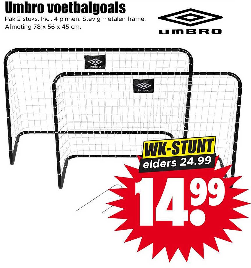 Umbro voetbalgoals WK-STUNT