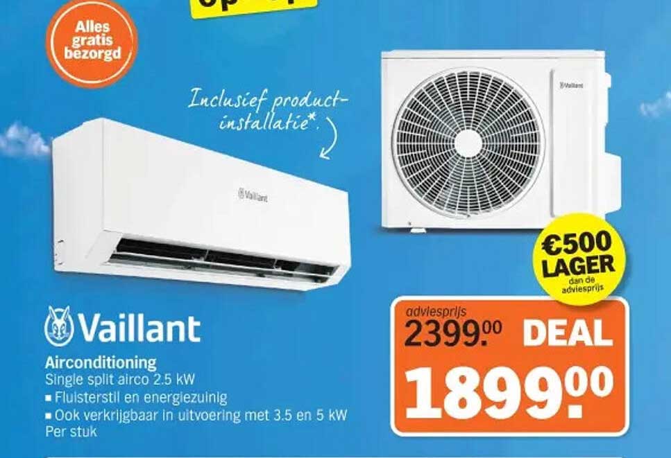 Vaillant Airconditioning Single split airco 2.5 kW