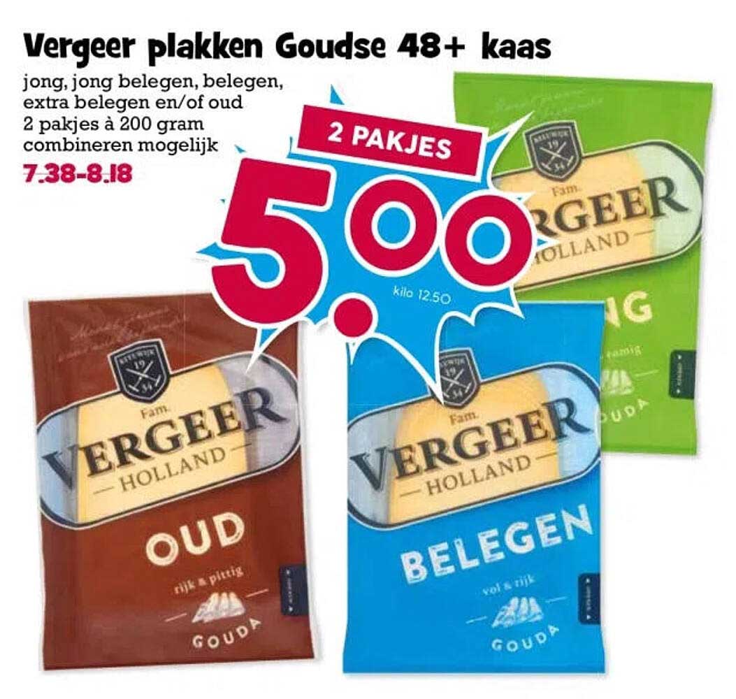 Vergeer plakken Goudse 48+ kaas 2 pakjes