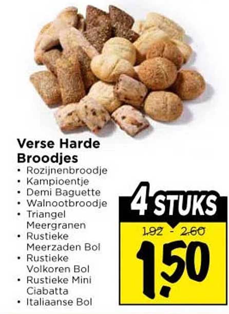 Verse Harde Broodjes 4 STUKS