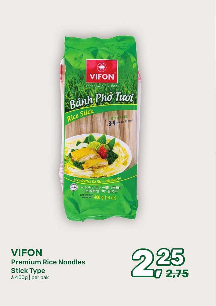 VIFON Premium Rice Noodles Stick Type á 400g | per pak