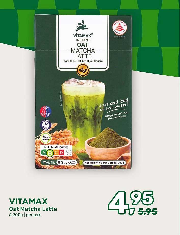 VITAMAX Oat Matcha Latte á 200g | per pak