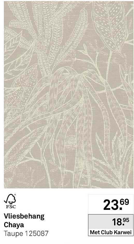 Vliesbehang Chaya Taupe 12507