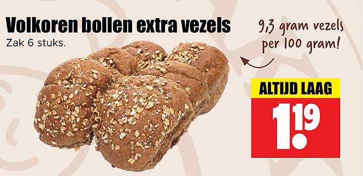 Volkoren bollen extra vezels