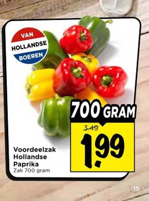 Voordeelzak Hollandse Paprika Zak 700 gram