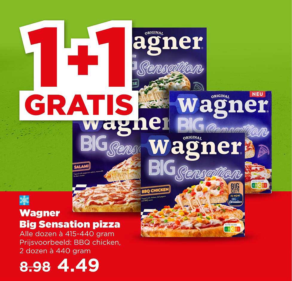 Wagner Big Sensation pizza 1+1 gratis