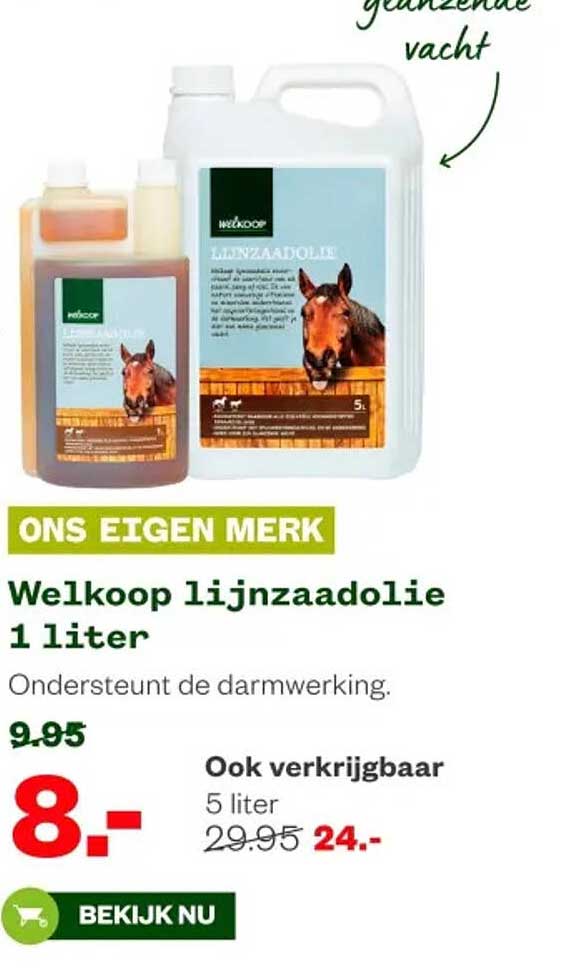 Welkoop lijnzaadolie 1 liter