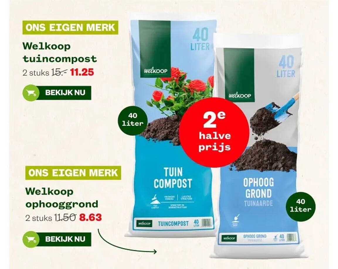 Welkoop tuicompost 2e halve prijs