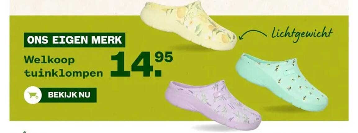 Welkoop tuinklompen