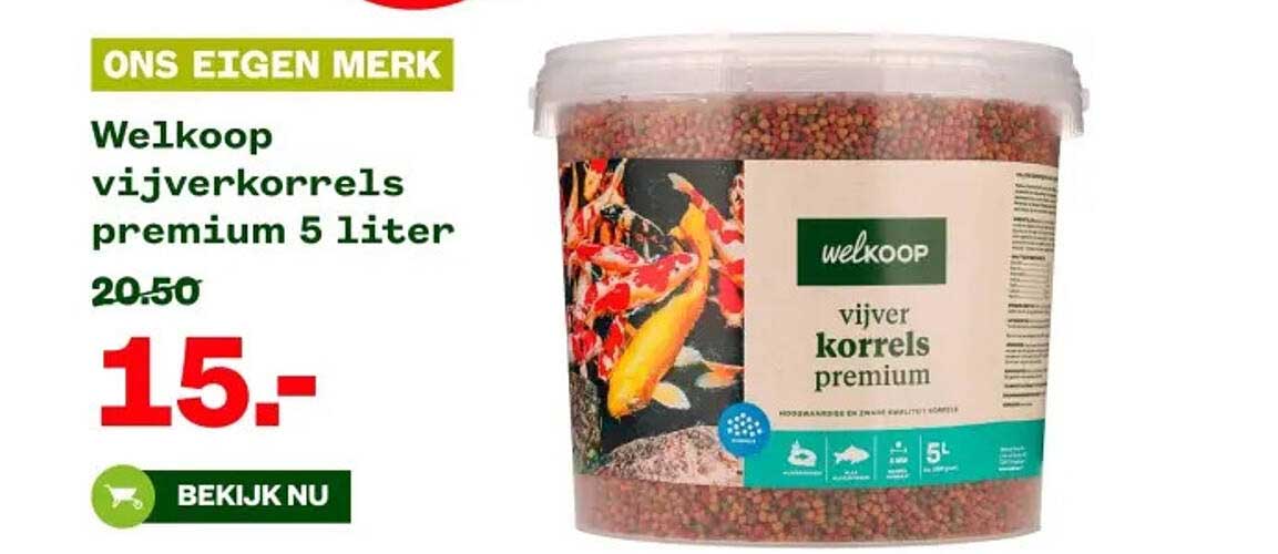Welkoop vijverkorrels premium 5 liter